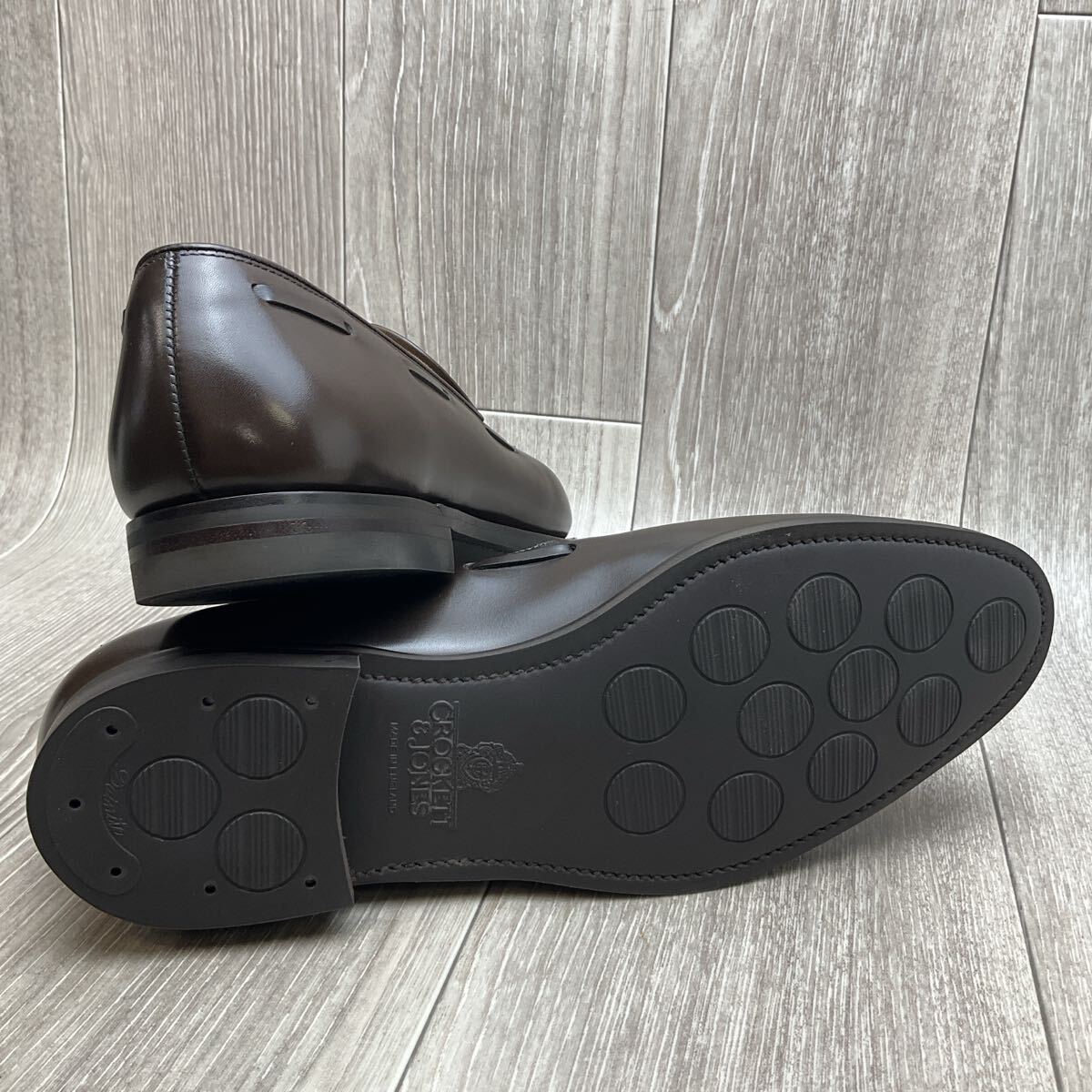 【アウトレット】CROCKETT&JONES◆CAVENDISH2◆ダークブラウン◆サイズ8.5 紳士革靴タッセルローファー英国製クロケットアンドジョーンズ_画像4