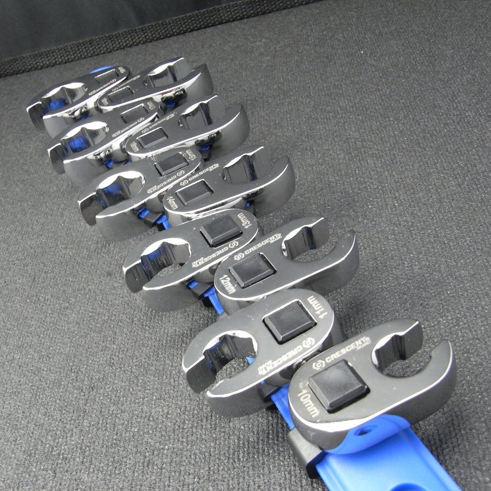 クローフットレンチセット メトリック 差込角9.5 フレアナット 10ピースセット_画像3