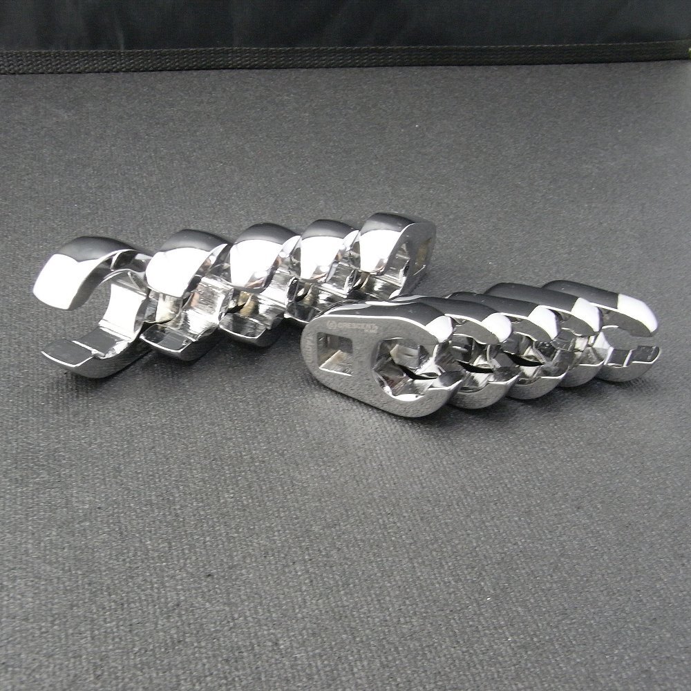 クローフットレンチセット メトリック 差込角9.5 フレアナット 10ピースセット_画像5