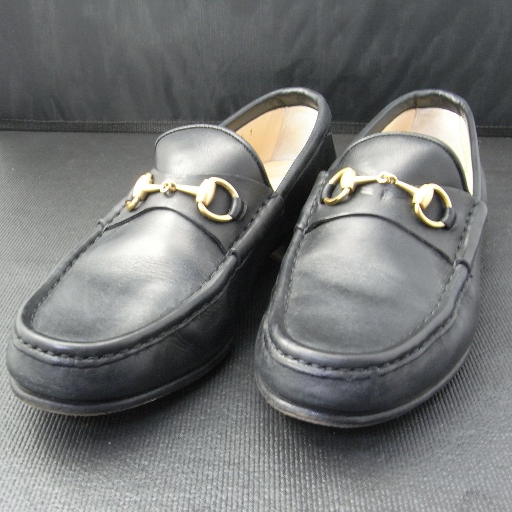 グッチ　GUCCI　ビットローファー　ゴールド×ブラック　EU36.5（23.5cm）　箱入り　皮靴　金×黒_画像3
