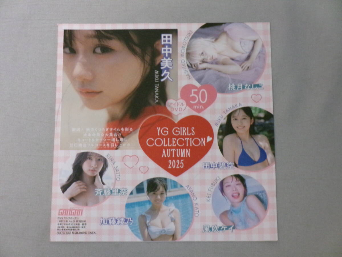ヤングガンガン21号 付録DVD　田中美久　桃月なしこ　田中碧空　風吹ケイ　加藤綾乃　斎藤里奈_画像1