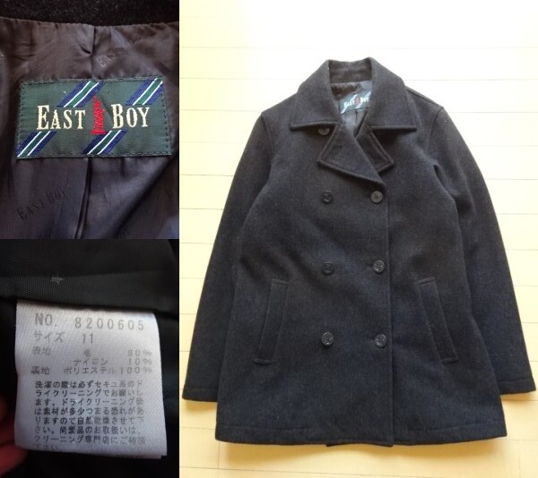 【EASTBOY】スクール Pコート チャコールグレー SIZE:11号 (イーストボーイ,ピーコート,通勤,通学)_画像1