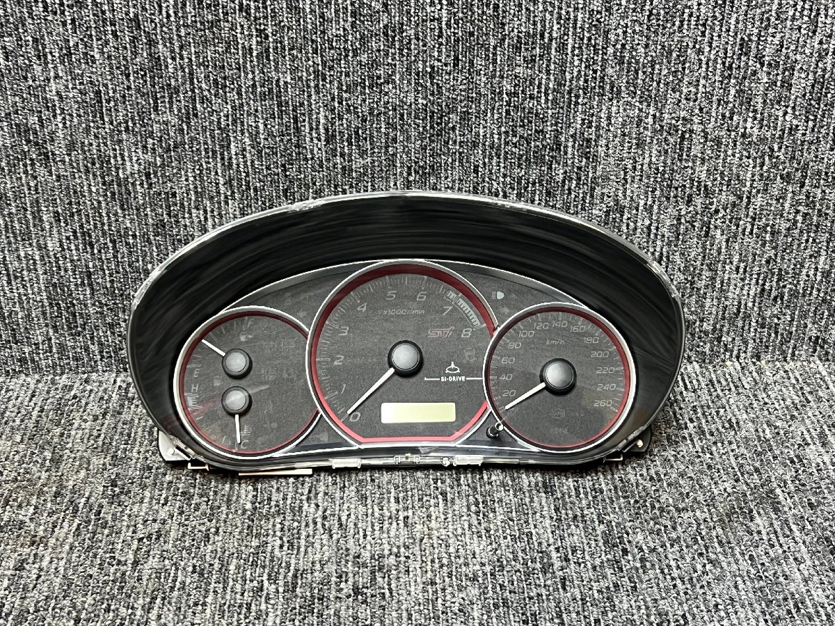 【13460】GRF/GVF◆インプレッサ WRX STI A-Line 純正 260km スピードメーター 走行:107,666km_画像1