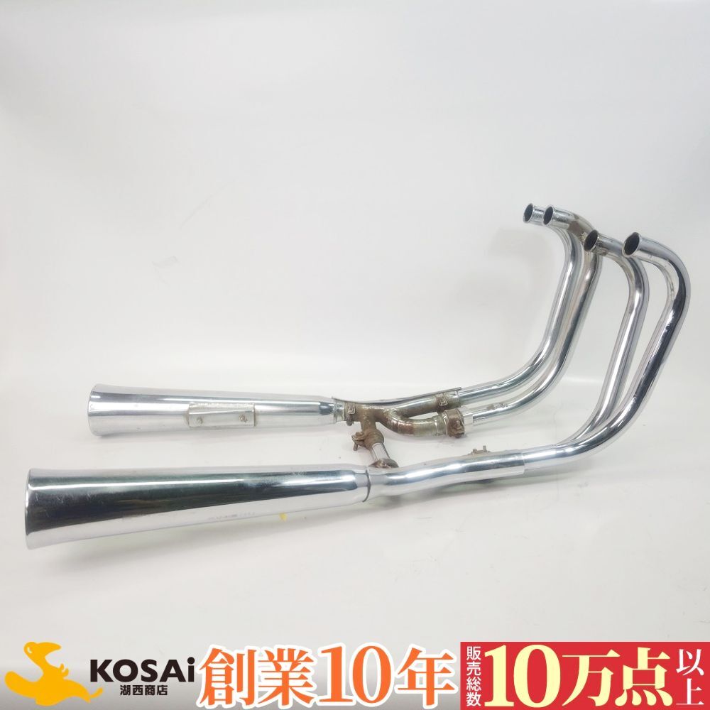 カワサキ　Z400FX　Z550LTD　純正　フルエキマフラー　 KHI KZ550 KZ400KE　錆あり　凹みあり_画像2