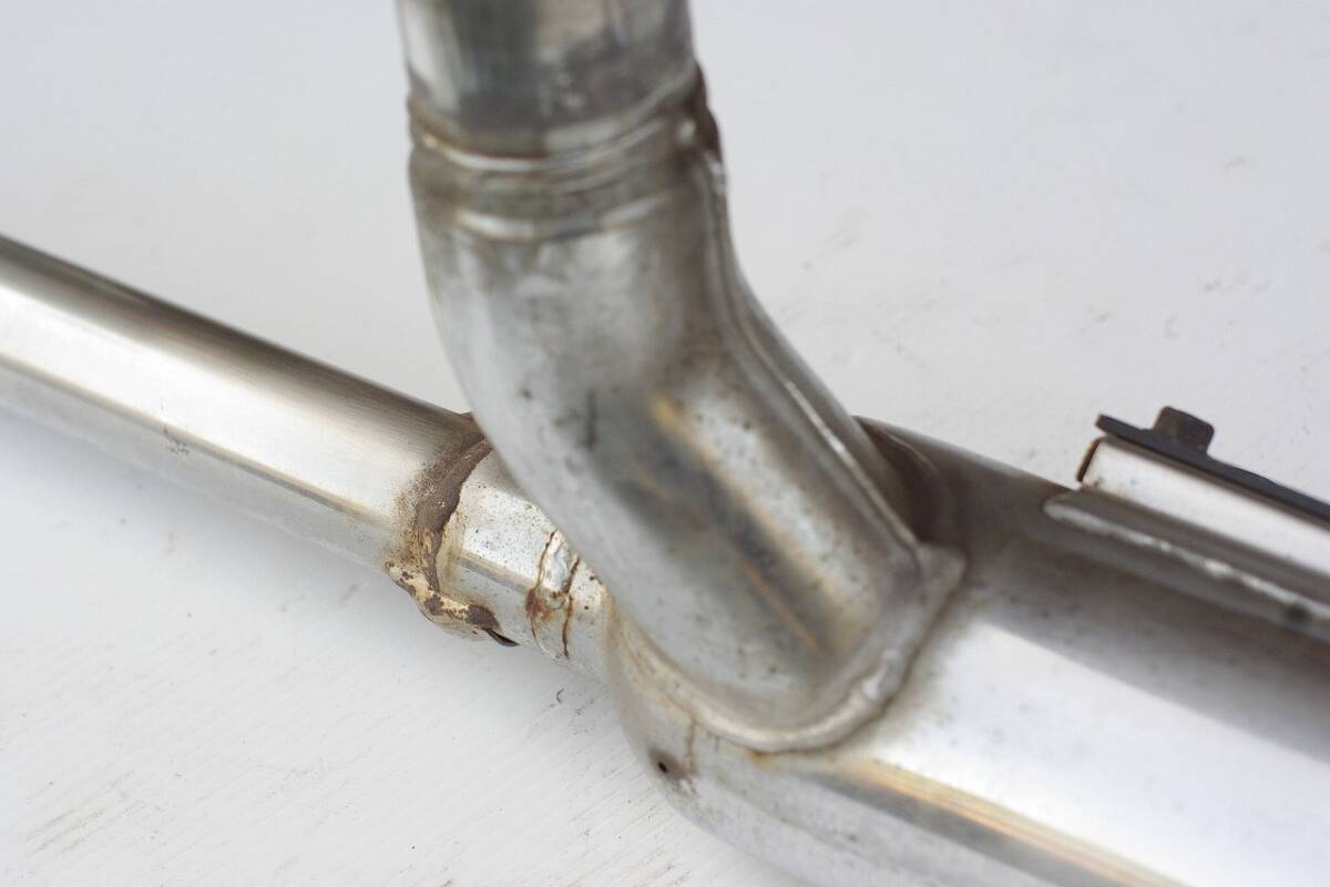 カワサキ W400 純正 マフラー 右側 KHI K 504 ガリキズ大_画像7