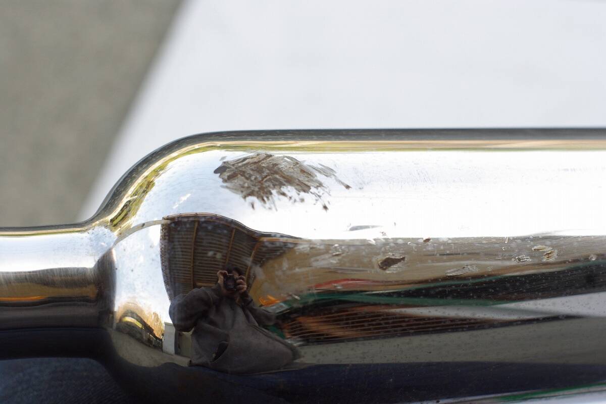 カワサキ W400 純正 マフラー 右側 KHI K 504 ガリキズ大_画像8