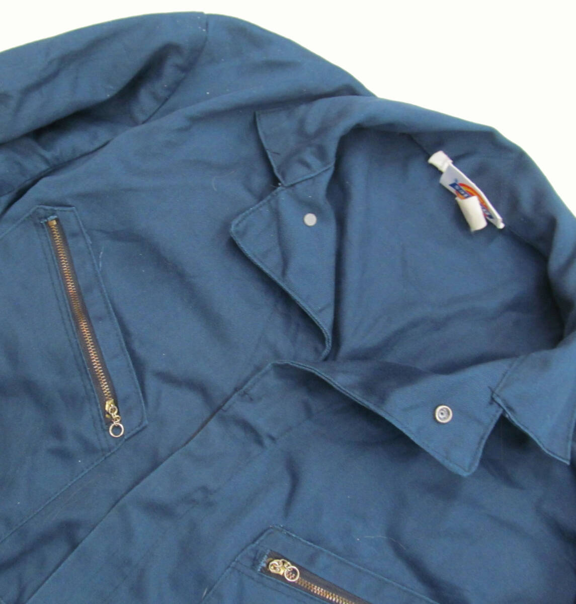 US古着 ディッキーズ TALONジップ 長袖 つなぎ ワークウエア 42SHORT F82_画像1