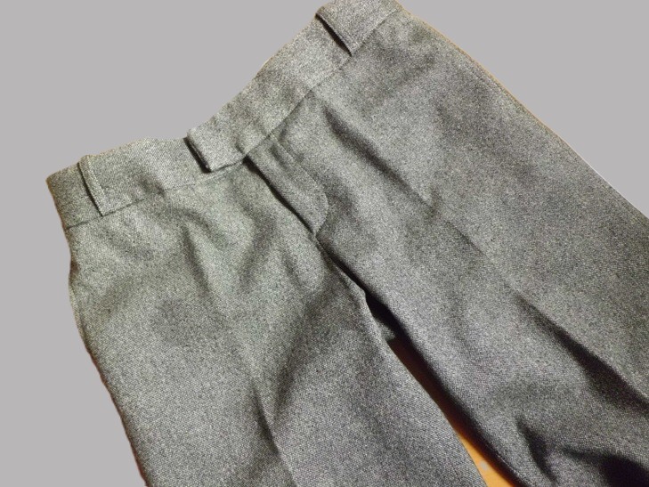 □ LAPIS LUCE PER BEAMS/ラピスルーチェパービームス ツィード ノータック フレアパンツ size38 Mixgray/ミックスグレー_画像3