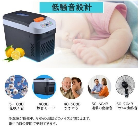  автомобильный рефрижератор 22L портативный холодильник -18*C~+65*C регулировка держать ... маленький размер рефрижератор cooler-box для бытового использования автомобильный тихий звук DC12V/24V 110V черный 