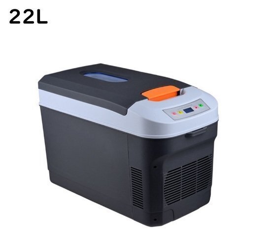  автомобильный рефрижератор 22L портативный холодильник -18*C~+65*C регулировка держать ... маленький размер рефрижератор cooler-box для бытового использования автомобильный тихий звук DC12V/24V 110V черный 