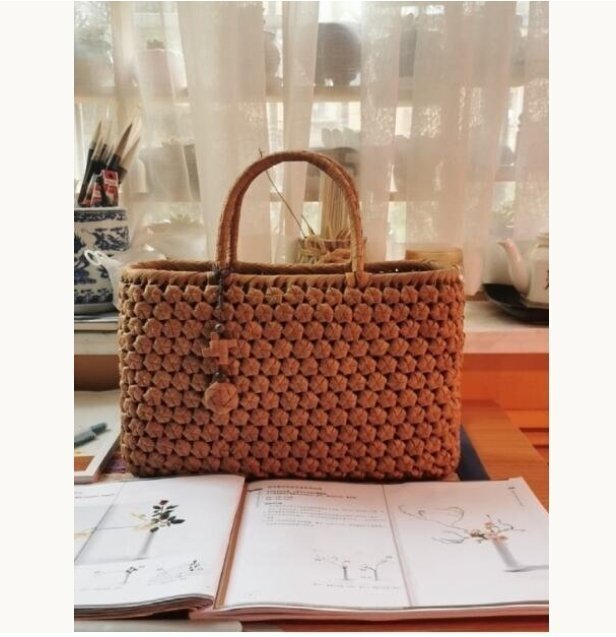 職人の手作り 山葡萄かごバッグ 手編み山葡萄籠バッグ バスケット籐かご 六角編み高級ハンドバック_画像6