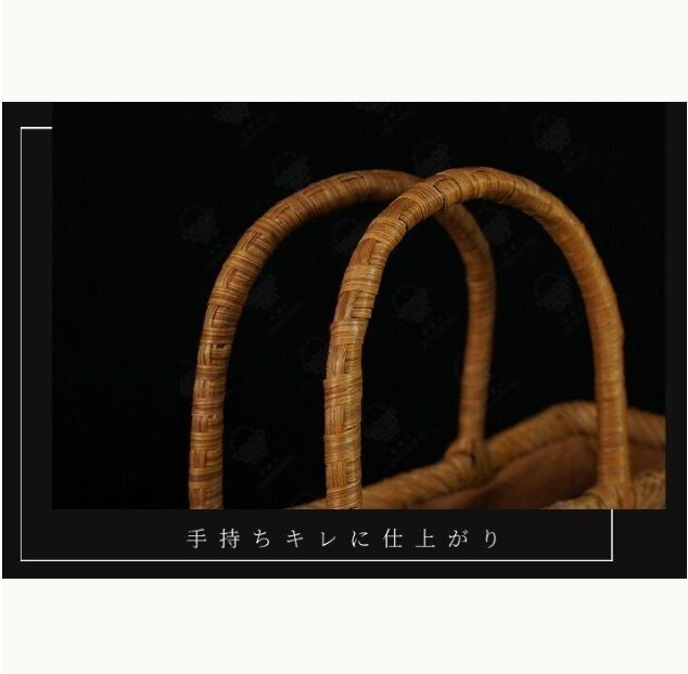 職人の手作り 山葡萄かごバッグ 手編み山葡萄籠バッグ バスケット籐かご 六角編み高級ハンドバック_画像5