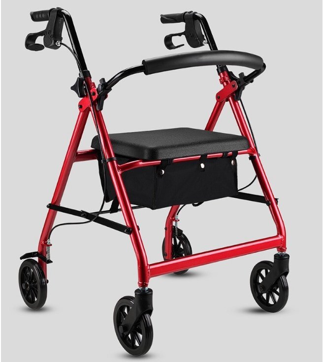 si коляска для пожилых ходунки приспособление для ходьбы Cart уход 4 колесо ходьба машина многофункциональный стул складной высота настройка возможно легкий простой сборка тормоз имеется салон уличный двоякое применение высота .