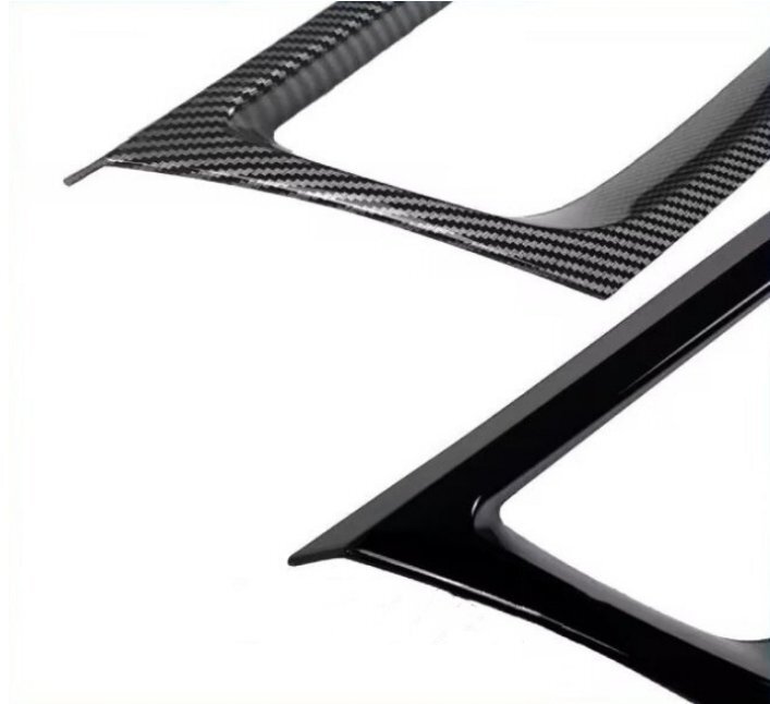 スバル インプレッサ WRX STI GDB 9代 2006-2007グリルカバー フロントグリルガーニッシュ ピアノブラック/カーボン調_画像8