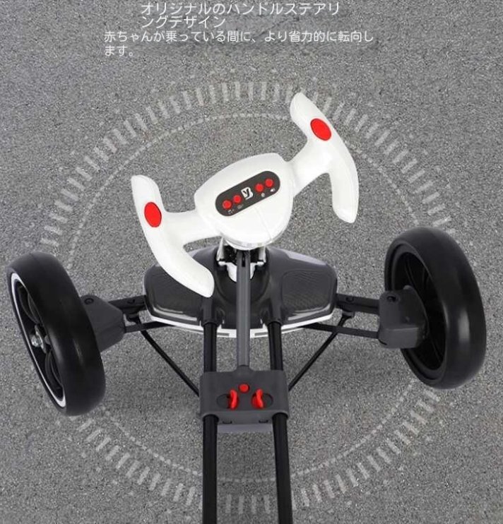 子供カート電動四輪車折り畳み可能座っても携帯可能子供車子供車玩具軽量無装着_画像4