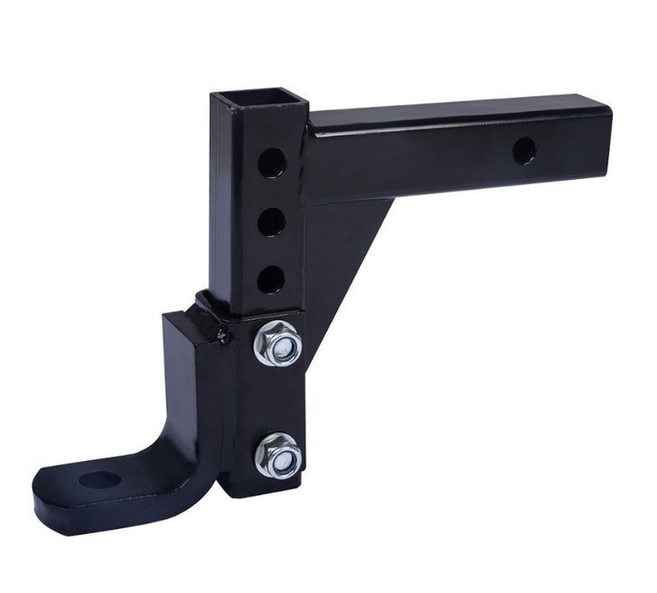 人気調節可能なトレーラー ヒッチボール マウント高強度アイアンレイズ ドロップヒッチ トレーラーレシーバー ボール マウント 2インチ ト_画像6