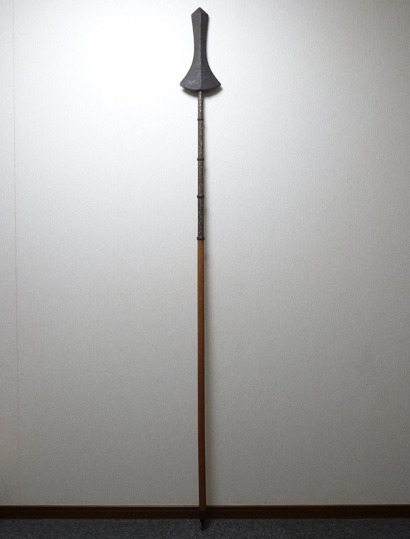《ＶＰ》時代武具 槍拵 外装 ２点　螺鈿細工　全長約１８２ｃｍ・２０９ｃｍ　刀装具_画像6