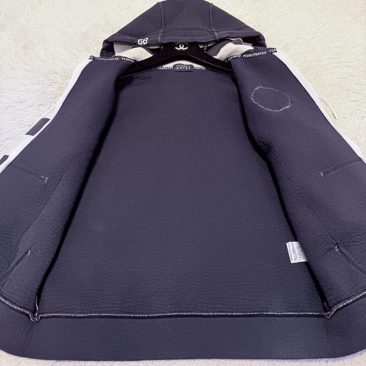 美品/Lサイズ●パーリーゲイツ セットアップ ジャージ ジップ ジャケット パンツ PEARLY GATES ボーダー_画像5