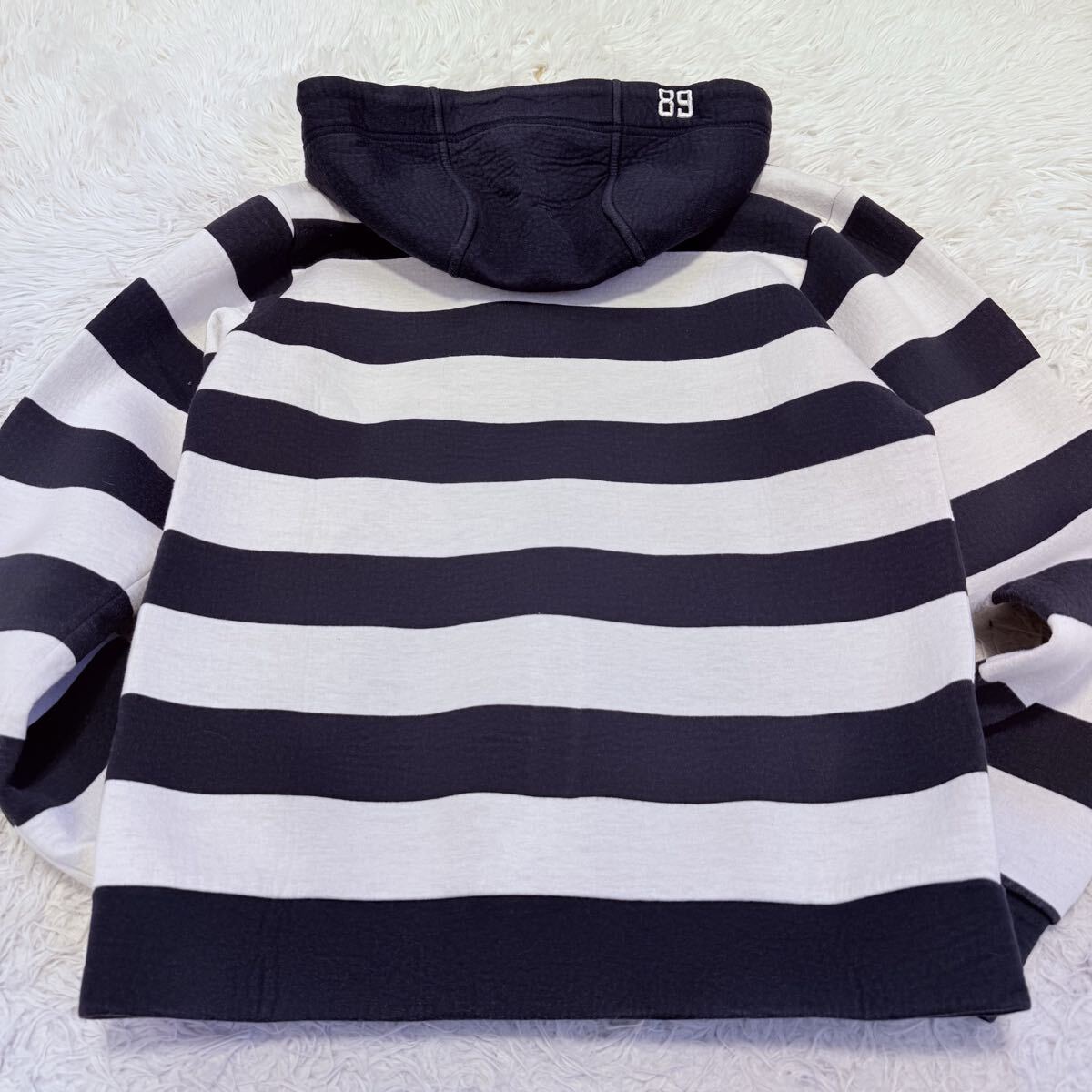 美品/Lサイズ●パーリーゲイツ セットアップ ジャージ ジップ ジャケット パンツ PEARLY GATES ボーダー_画像6