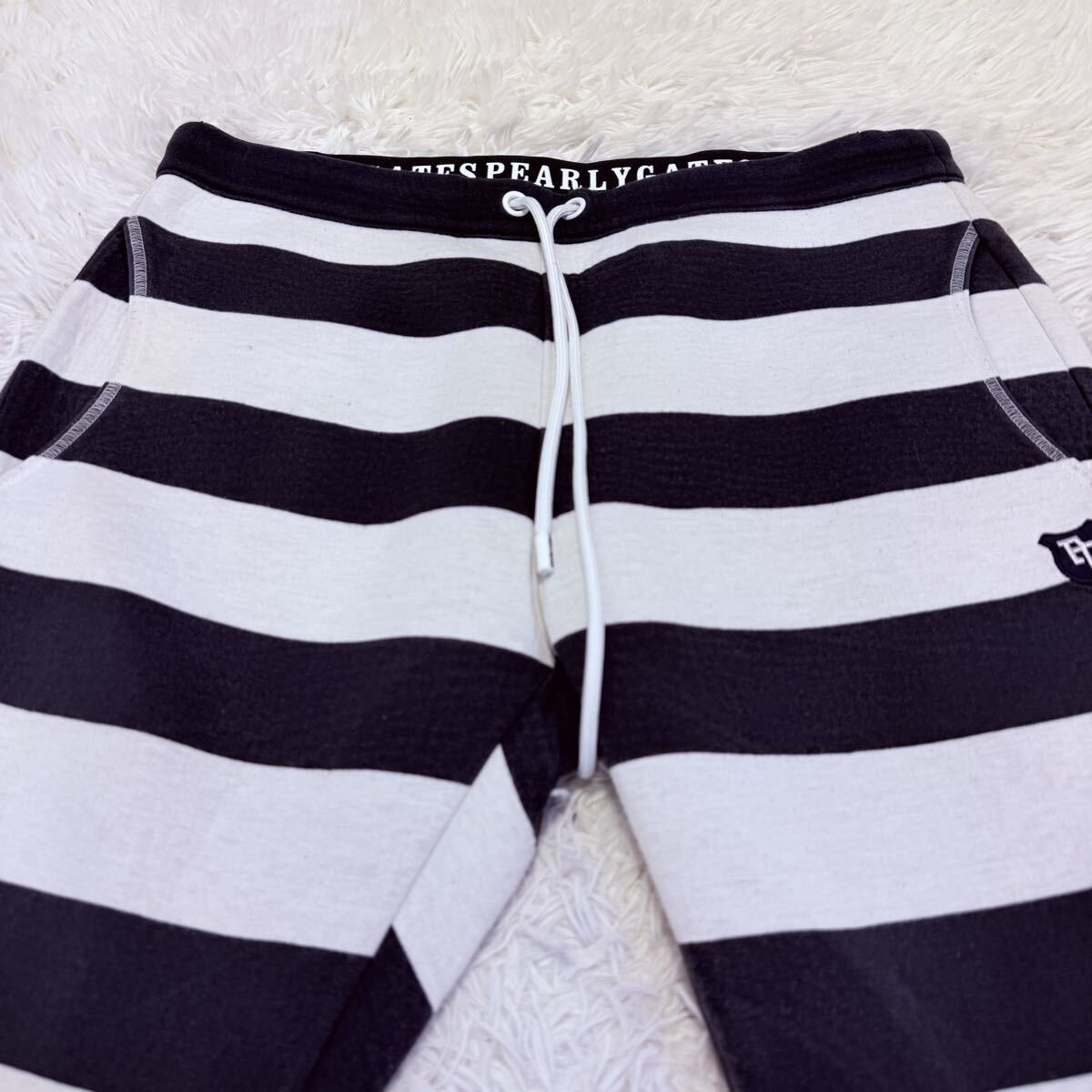 美品/Lサイズ●パーリーゲイツ セットアップ ジャージ ジップ ジャケット パンツ PEARLY GATES ボーダー_画像7