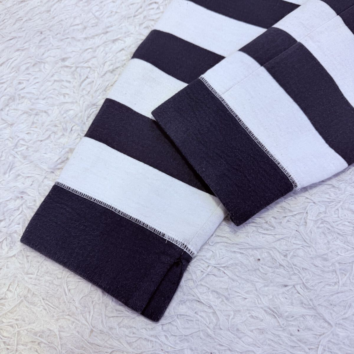 美品/Lサイズ●パーリーゲイツ セットアップ ジャージ ジップ ジャケット パンツ PEARLY GATES ボーダー_画像9