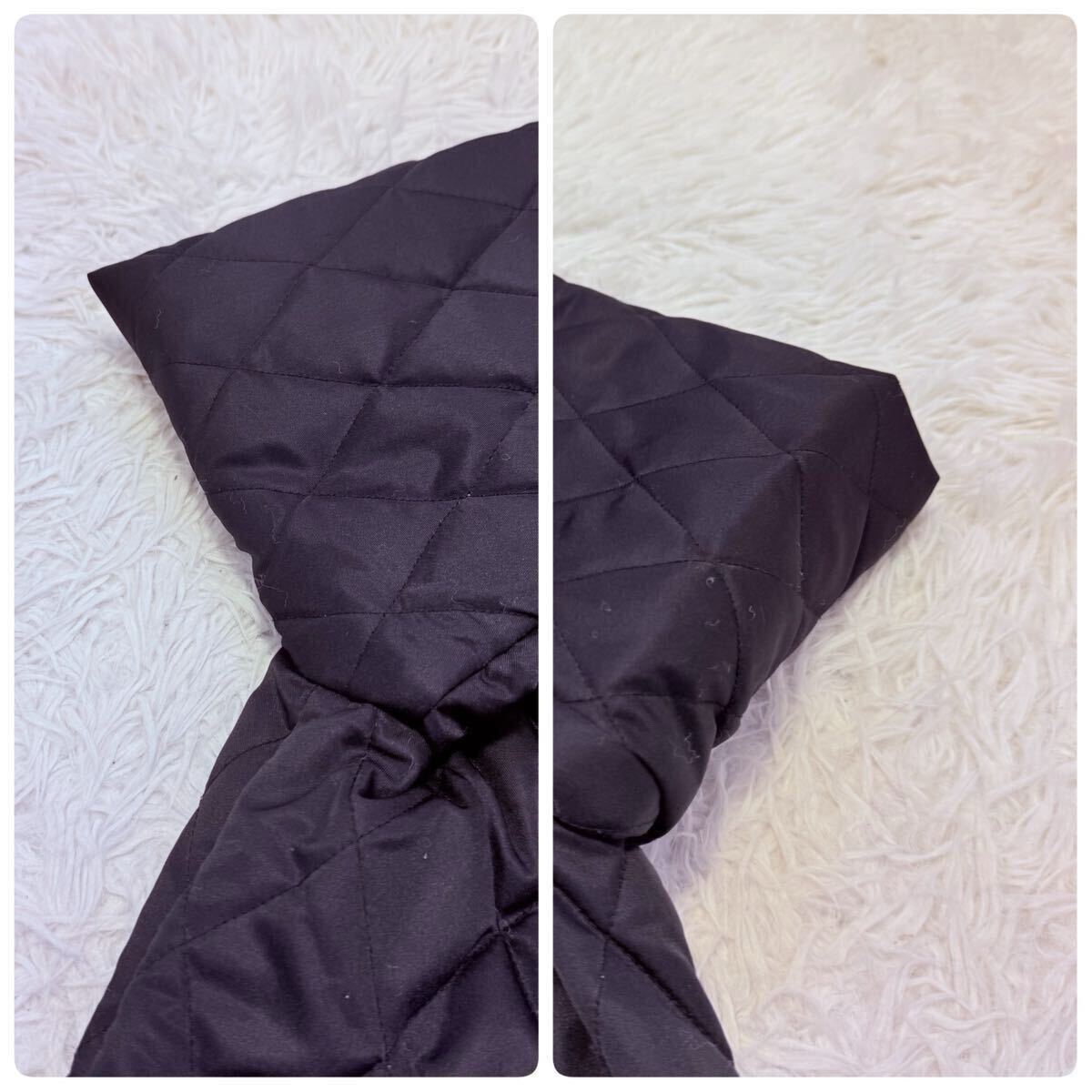 【美品/XL相当】BURBERRY LONDON バーバリーロンドン レディース キルティング ジャケット ブルゾン ノバチェック イングランド製 ブラック_画像5