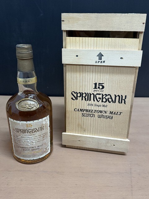 [ старый sake не . штекер ] Scotch виски SPRINGBANK springs банк 15 год Dan pi- бутылка 750ml дерево в коробке (M11368)