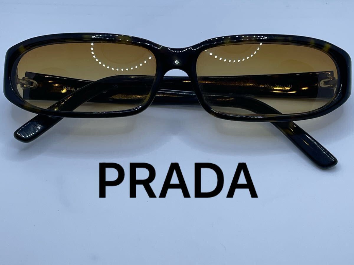 [ прекрасный товар ] Prada PRADA SPR10C панцирь черепахи рисунок квадратное солнцезащитные очки чай Brown солнцезащитные очки 