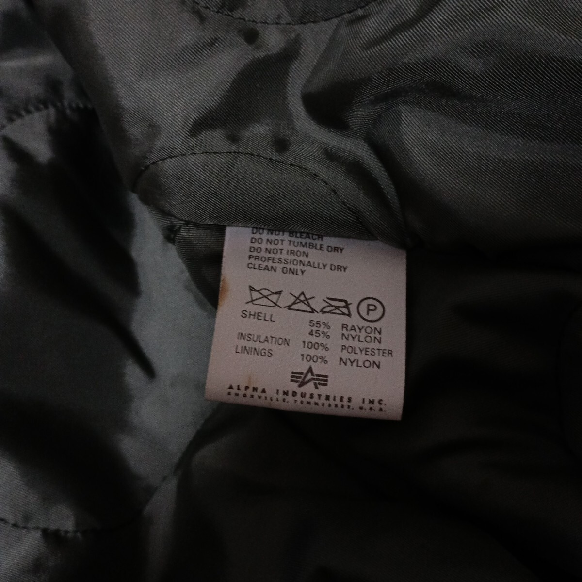 アルファ CWU-45 フライトジャケット ALPHA L カーキ レアカラー_画像6