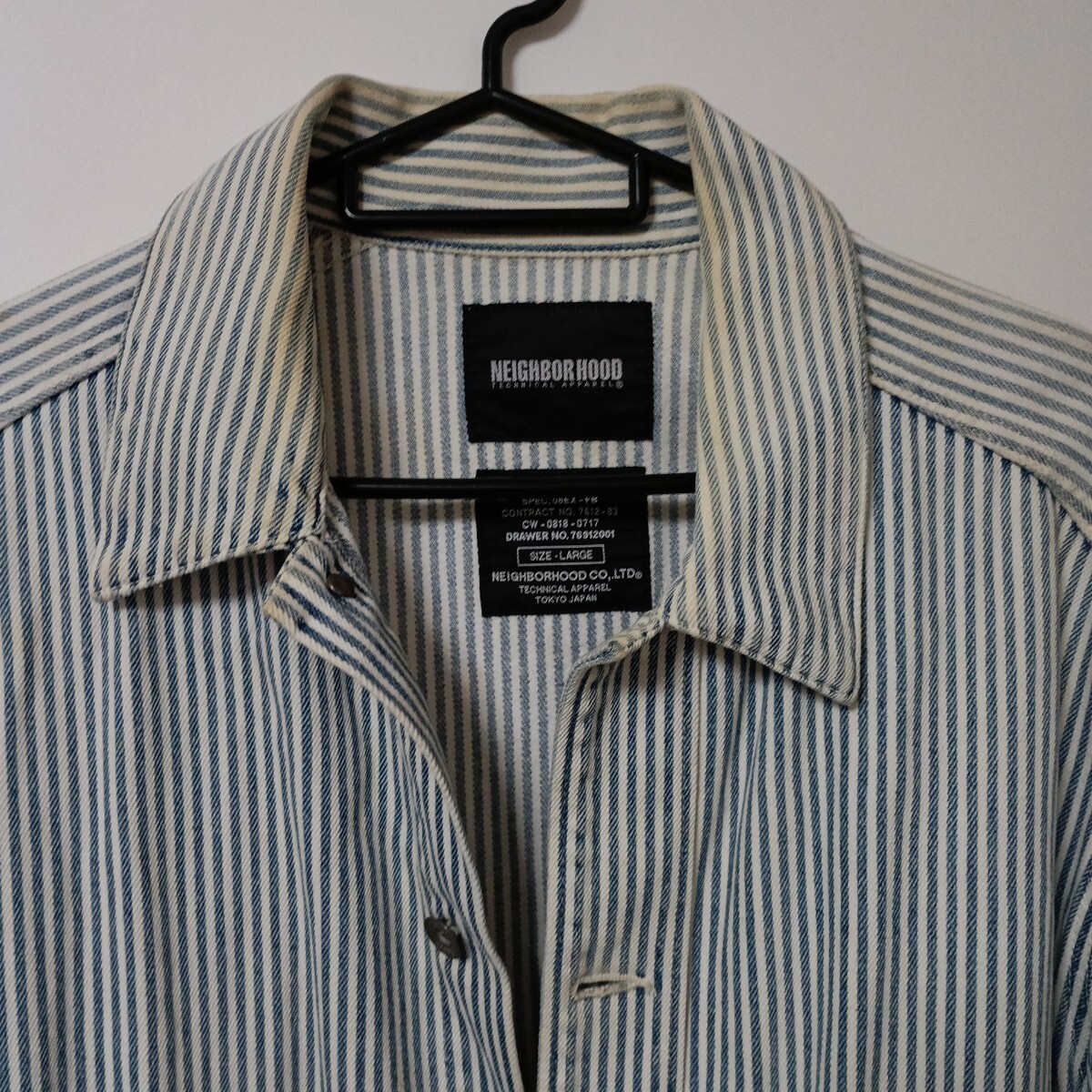 NEIGHBORHOOD ネイバーフッド カバーオール ジャケット ヒッコリー ストライプ コットン L_画像3