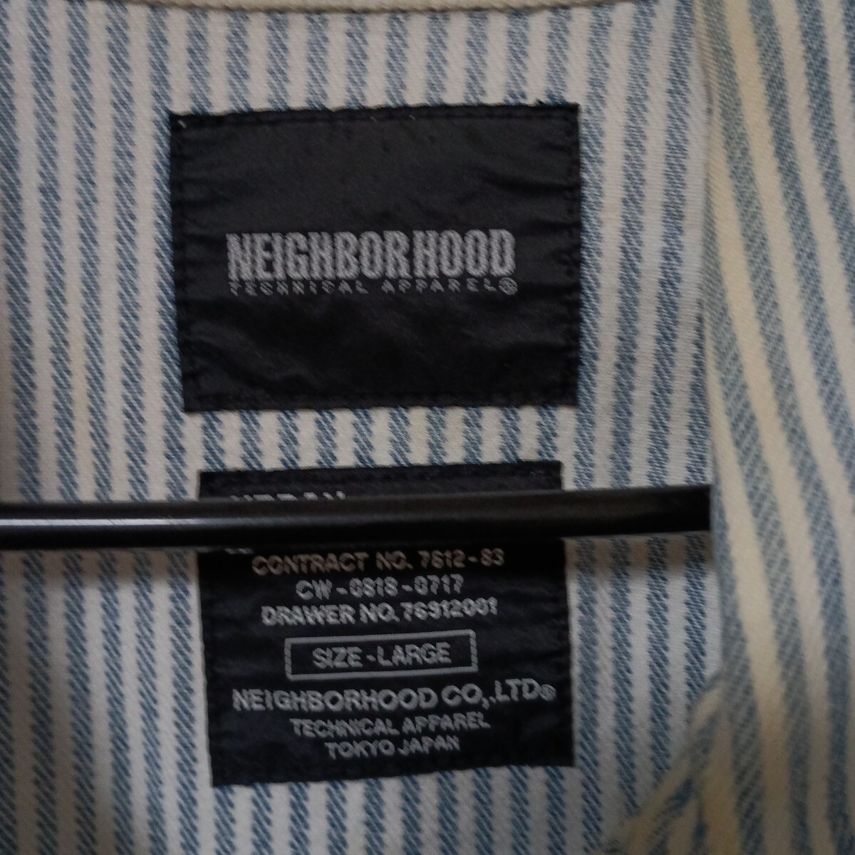 NEIGHBORHOOD ネイバーフッド カバーオール ジャケット ヒッコリー ストライプ コットン L_画像4