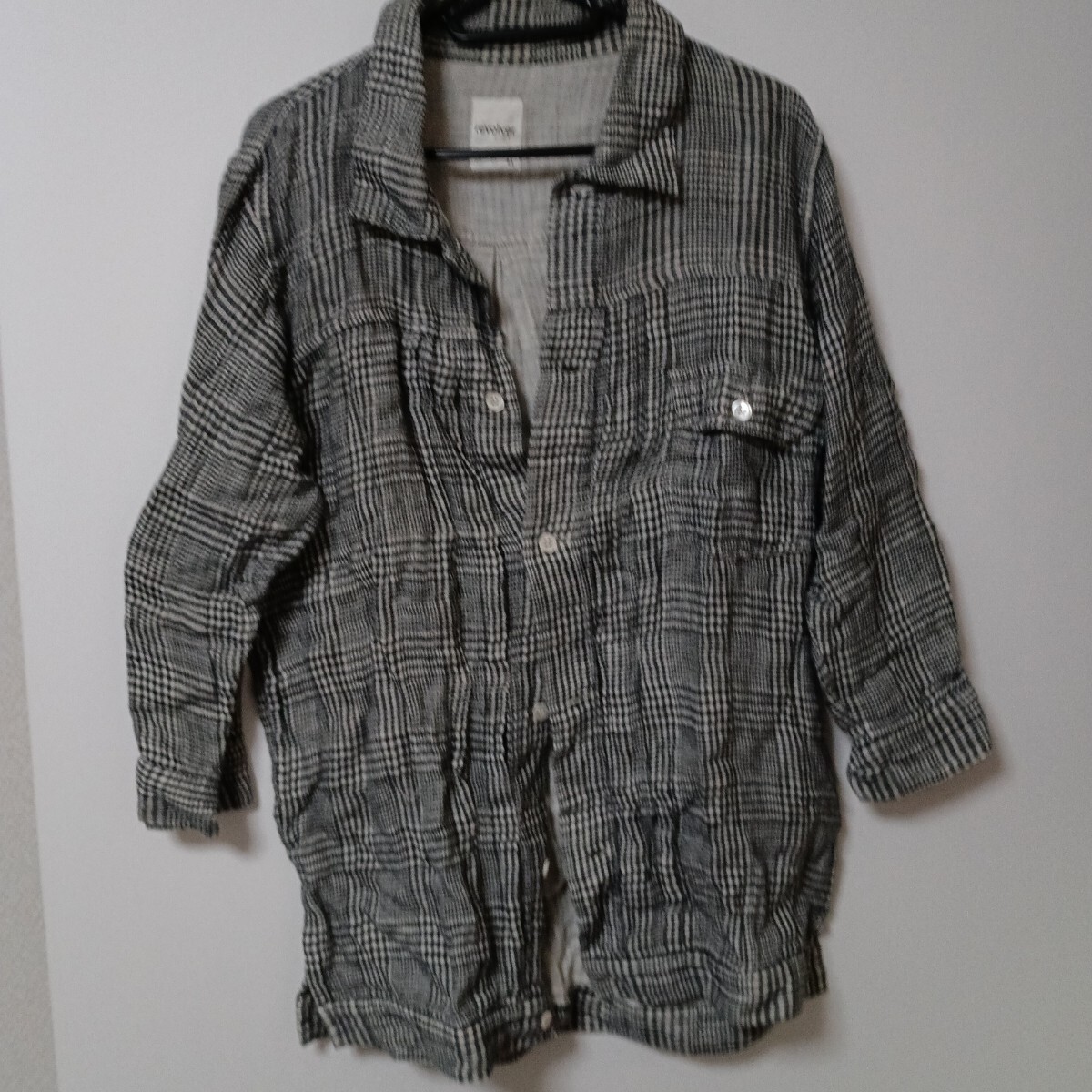 revolver リボルバー　チェック柄 7分長袖シャツ　44_画像1