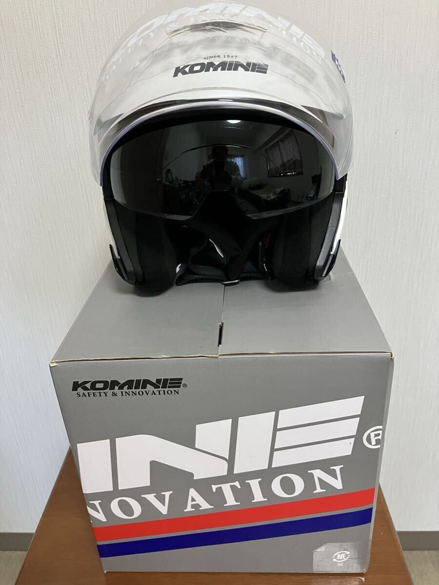 KOMINE( Komine ) HK-172 FL Composite FRP шлем PEARL WHITE( жемчужно-белый )M размер 