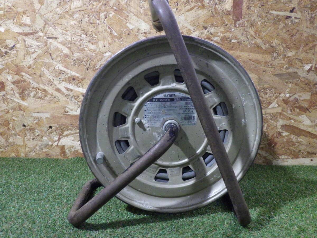ハタヤ HATAYA GT-30型 屋内用温度センサー付コードリール サンタイガーリール 30m 2P4個口コンセント 工事 延長 動作確認済 中古品 251110_画像3