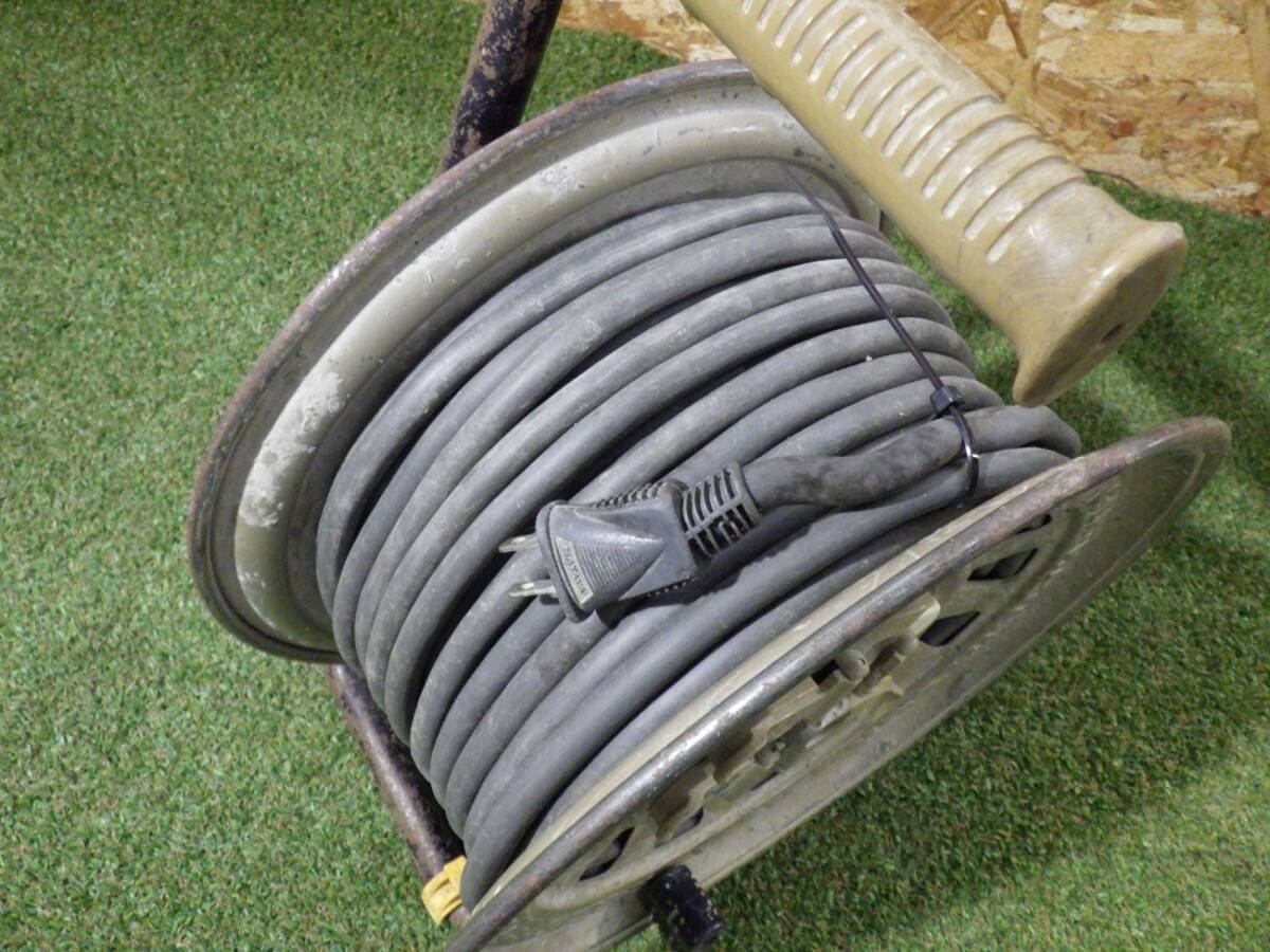 ハタヤ HATAYA GT-30型 屋内用温度センサー付コードリール サンタイガーリール 30m 2P4個口コンセント 工事 延長 動作確認済 中古品 251110_画像5