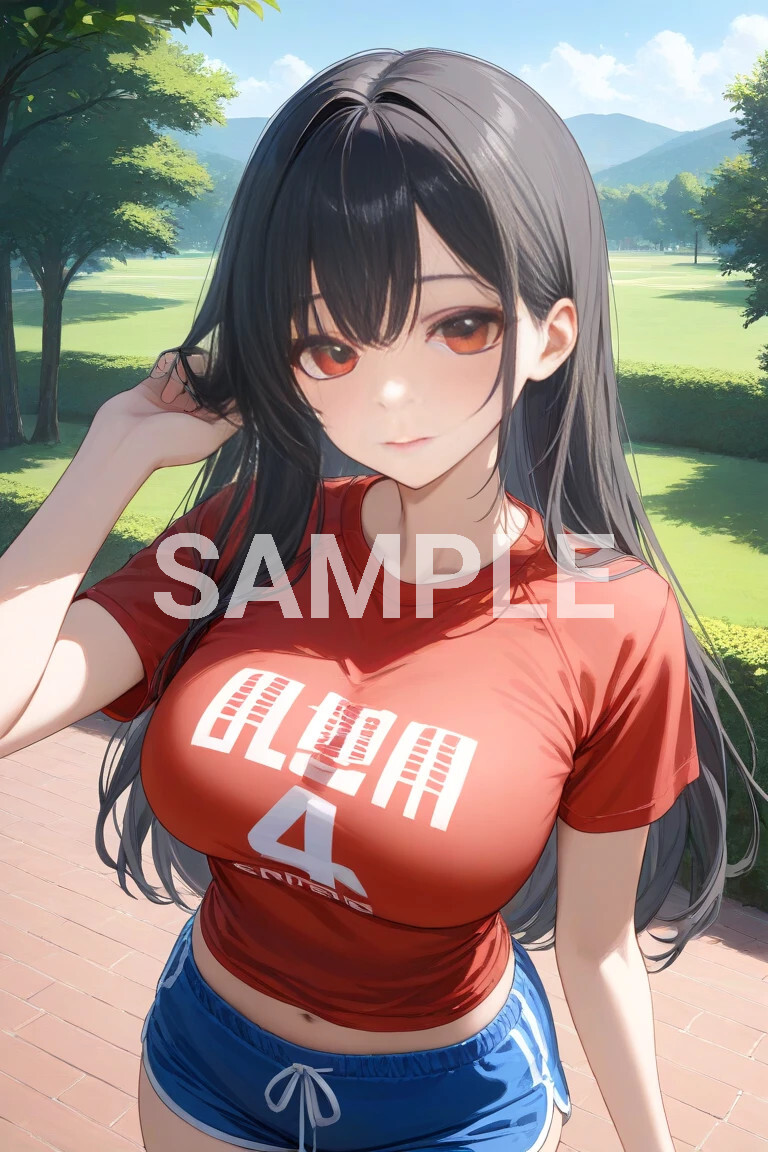 M0160 アートポスター オリジナル 一点物 A4 再出品無し 美女 アニメ ポスター イラスト AI 巨乳 美乳 グラビア コスプレ 高画質_画像1