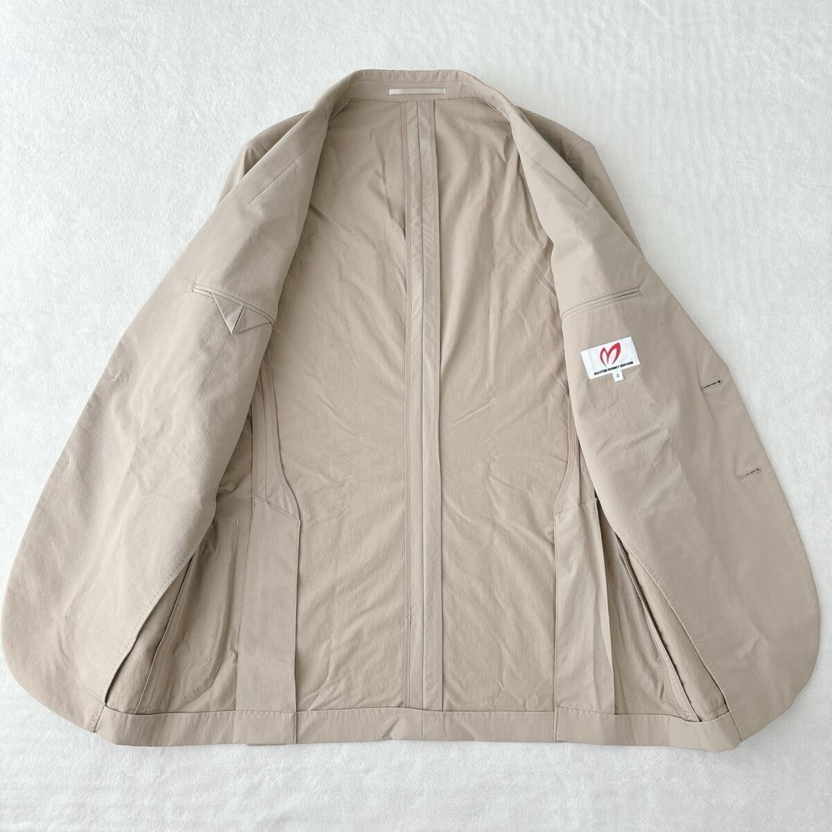 【美品】マスターバニーエディジョン　スーツ　セットアップ　ベージュ　2ボタン　MASTER BUNNY EDITION おしゃれ　ストレッチ性_画像3