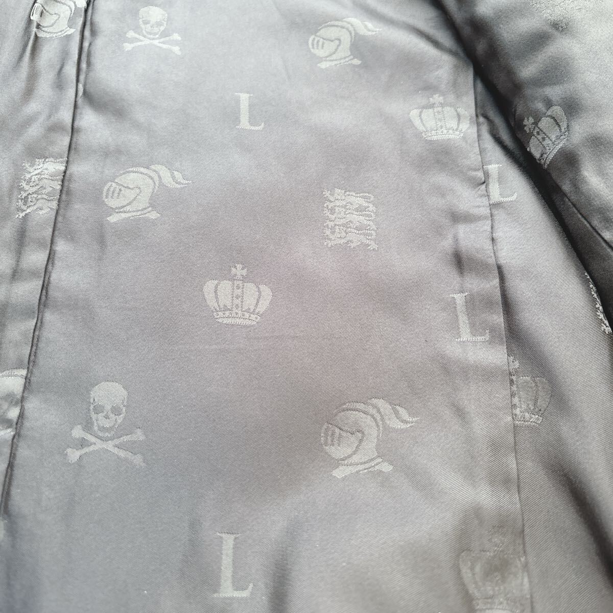 【美品】ラブレス LOVELESS レザージャケット ライダース 羊革 赤 シャドーモノグラム ラムレザー おしゃれ カジュアル バイカー_画像7