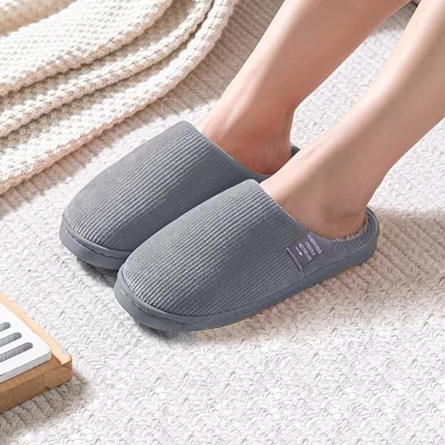 スリッパ ルームシューズ 室内履き 滑り止め 冬用スリッパ あったか 防寒 静音(ブラウン色 サイズ:26cm~26.5cm)_画像4