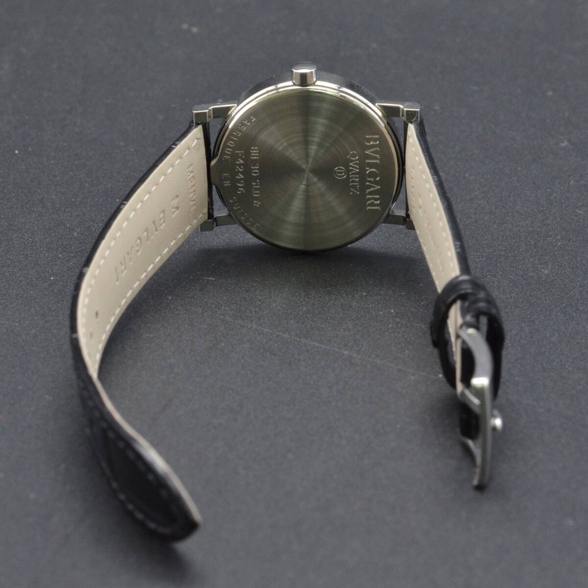 １円～稼働品260-1205473D　BVLGARIブルガリ　ブルガリブルガリ　BB30SLD　SS/革　QZ　デイト　30ミリ　レディース・メンズ腕時計_画像5