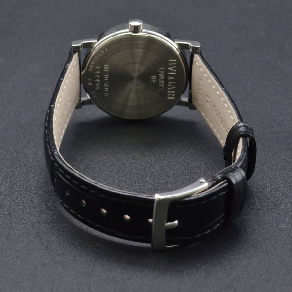 １円～稼働品260-1205473D　BVLGARIブルガリ　ブルガリブルガリ　BB30SLD　SS/革　QZ　デイト　30ミリ　レディース・メンズ腕時計_画像4