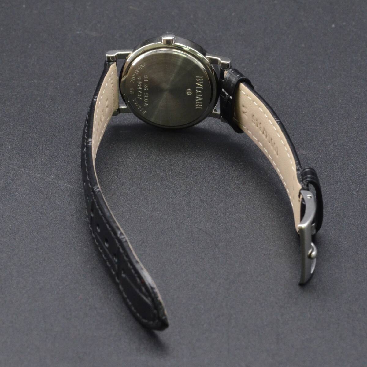 1円～稼働品268-1250133D　BVLGARIブルガリ ブルガリブルガリ　SS/革　BB26SLD　QZ　シェル文字盤　レディース腕時計_画像6