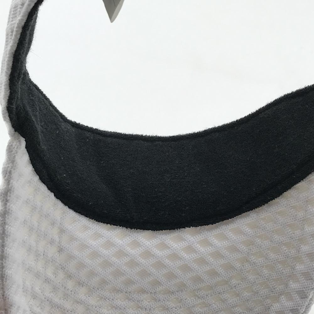 【美品】ディセンバーメイ サンバイザー 白 メッシュ調 チェック ロゴレッド FREE ゴルフウェア DECEMBERMAY_画像8