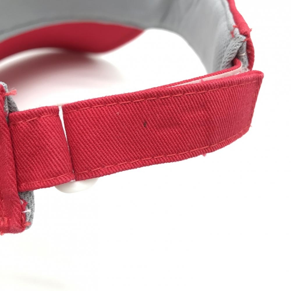 ルコック サンバイザー レッド×白 複数刺しゅう F(55-57cm) ゴルフウェア le coq sportif_画像8