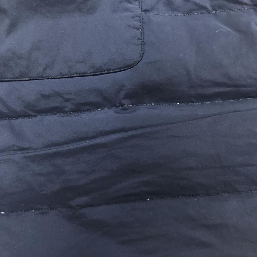 マンシングウェア ダウンワンピース ネイビー×黒 一部ダウン フード ロングジャケット レディース M ゴルフウェア Munsingwear_画像9