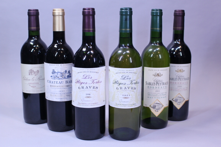 p-3461　未開栓古酒　フランスワインセット 赤ワイン4本 白ワイン2本　750ｍL_画像1