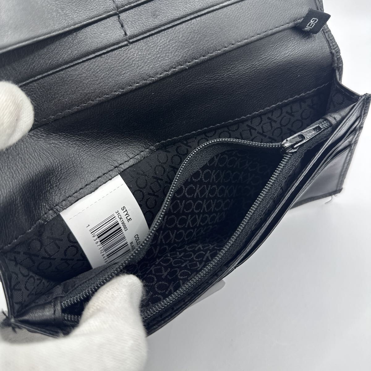 ★新品★Calvin Klein(カルバンクライン)/長財布/ロングウォレット/本革/レザー/小銭入れ付き/ブラック/31CK190003_画像6