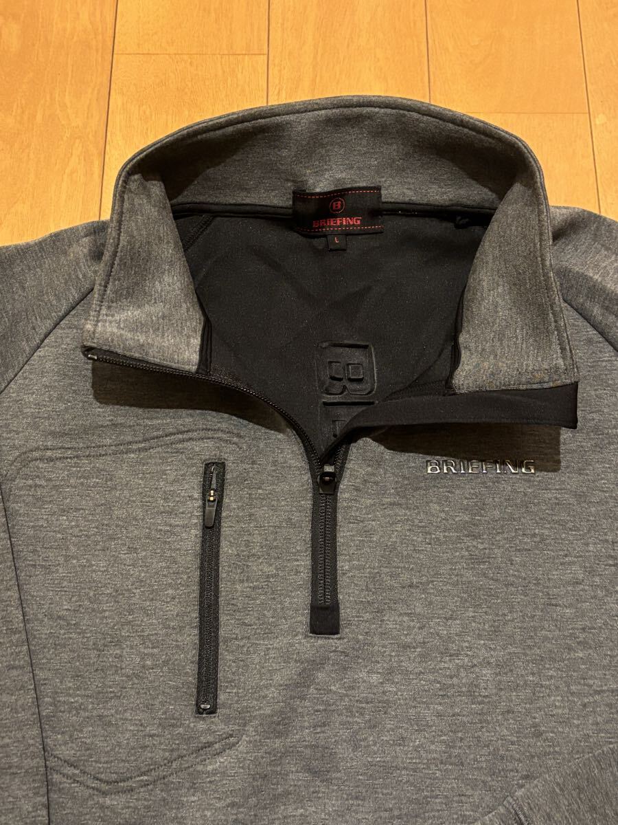 BRIEFING MENS WARM 3D LOGO HALF ZIP ブリーフィング ハーフジップ_画像3