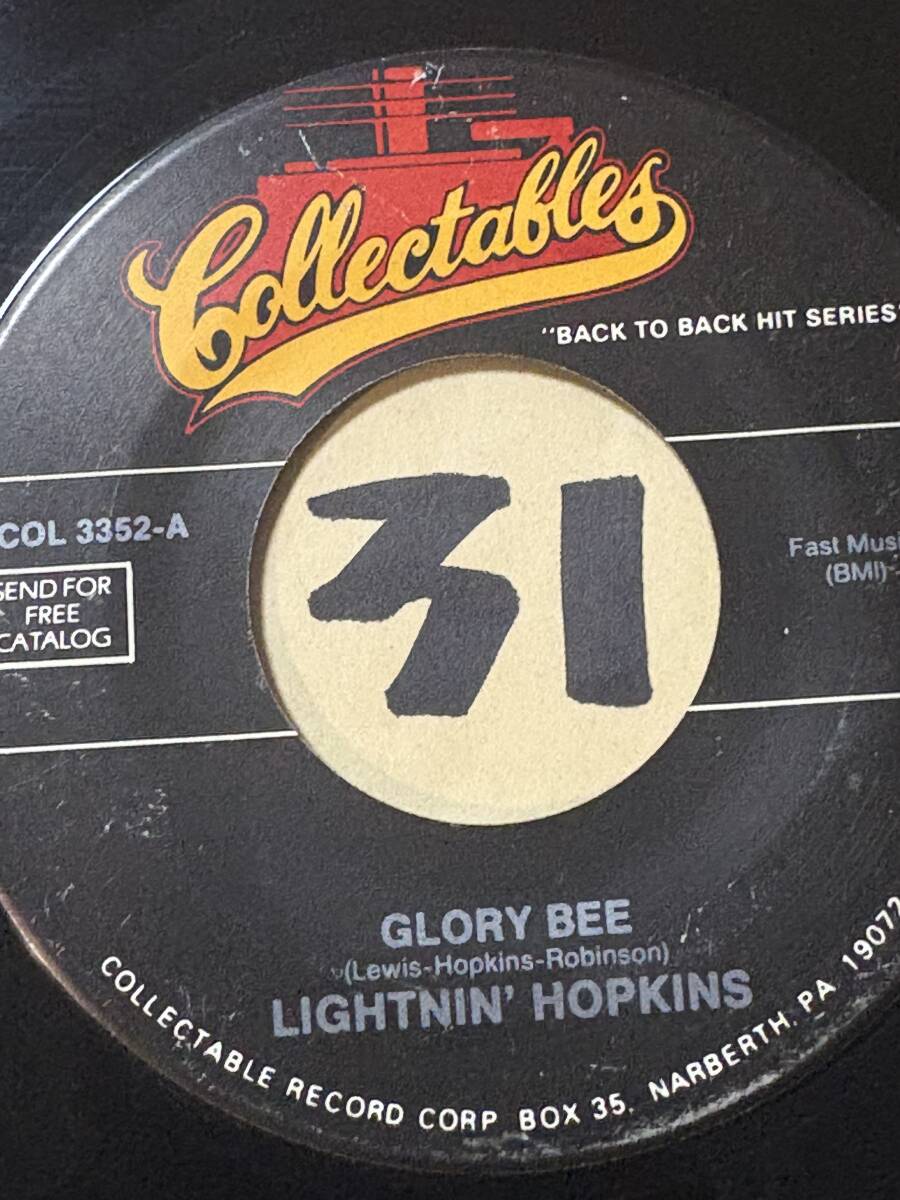試聴 LIGHTNIN’ HOPKINS GLORY BEE / HAVE YOU EVER LOVED A WOMAN 両面EX _画像1