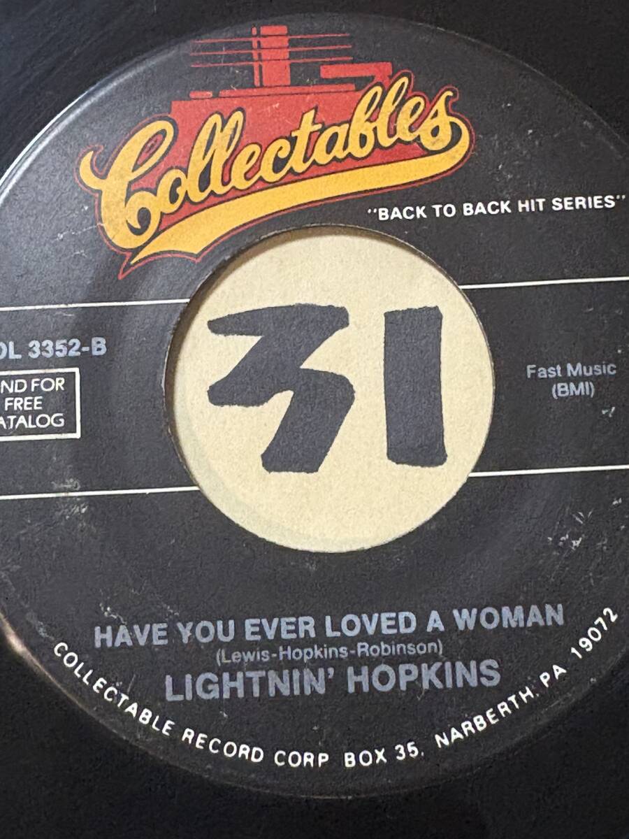 試聴 LIGHTNIN’ HOPKINS GLORY BEE / HAVE YOU EVER LOVED A WOMAN 両面EX _画像2